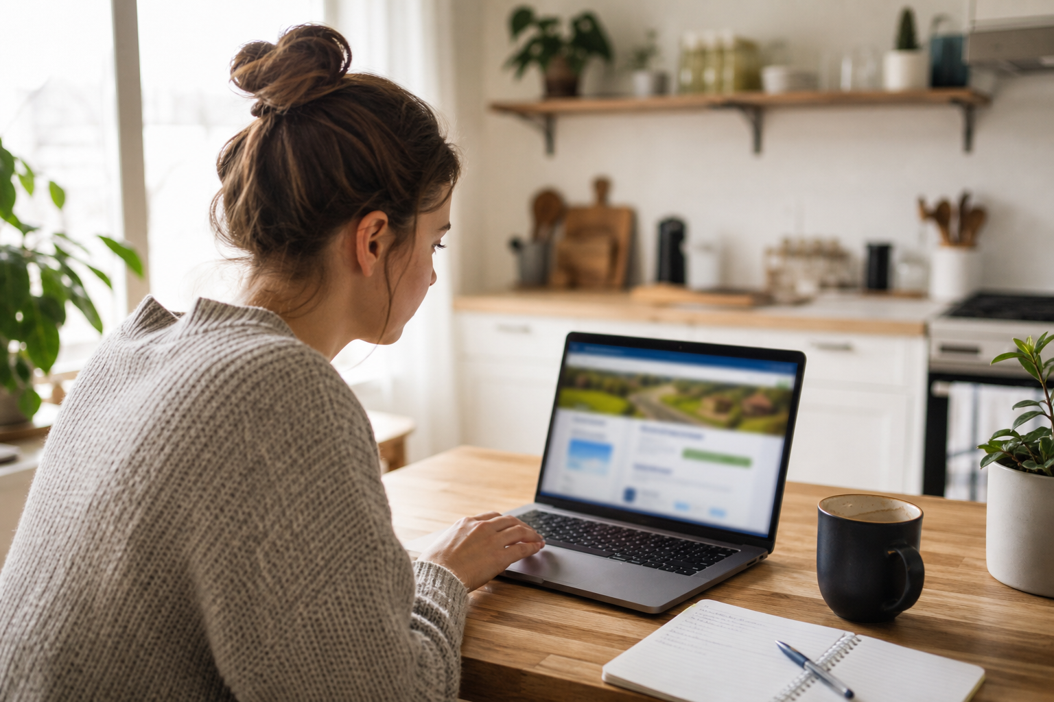 Student completing Alberta online driver education on a laptop at home